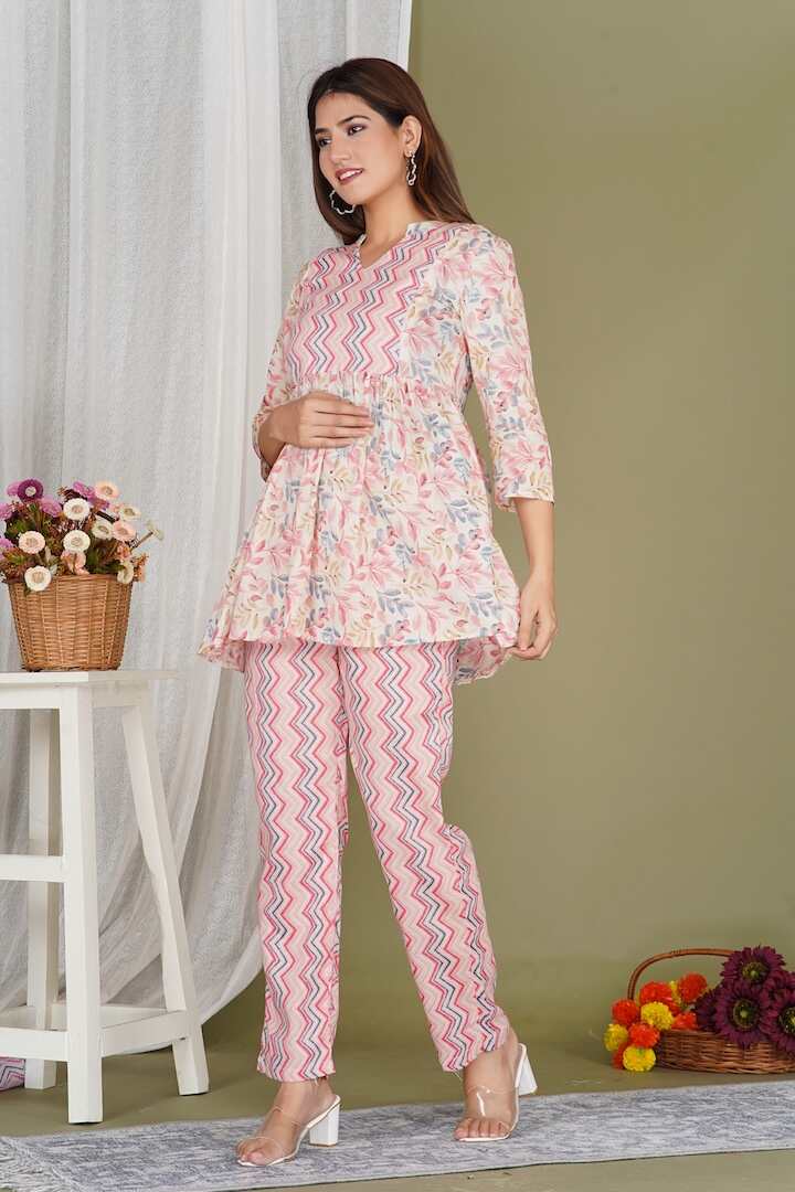 Leafy Pink Postpartum Nursing Set