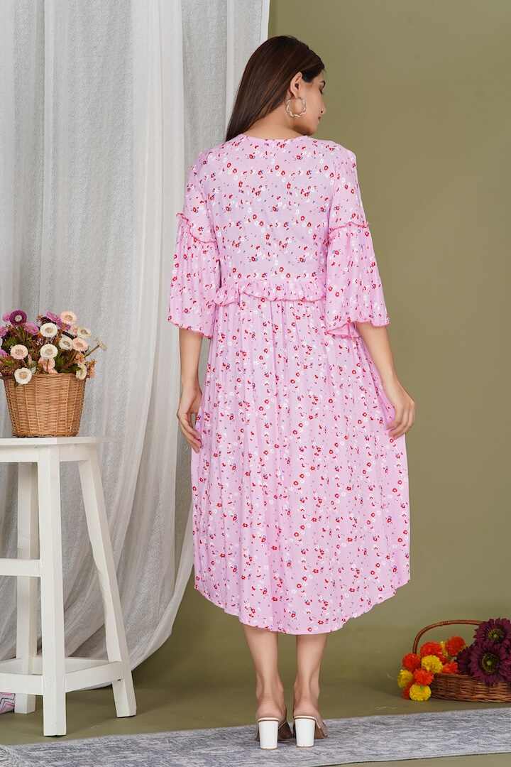 Pink Blossom Floral Feeding Dress