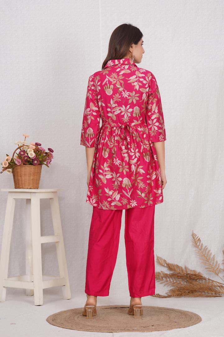 Bright Pink Maternity Coord Set