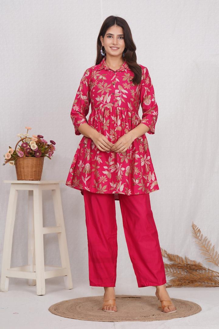 Bright Pink Maternity Coord Set