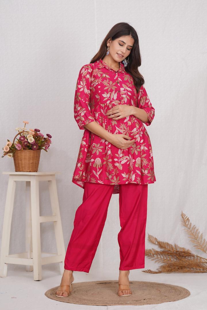 Bright Pink Maternity Coord Set