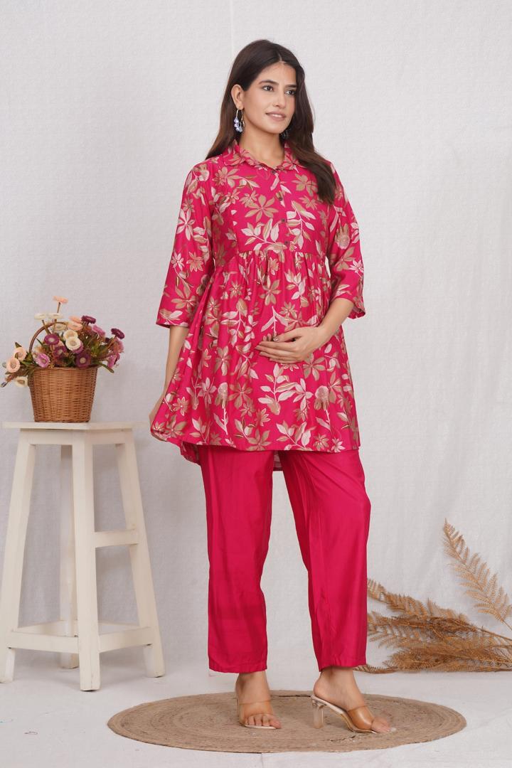 Bright Pink Maternity Coord Set