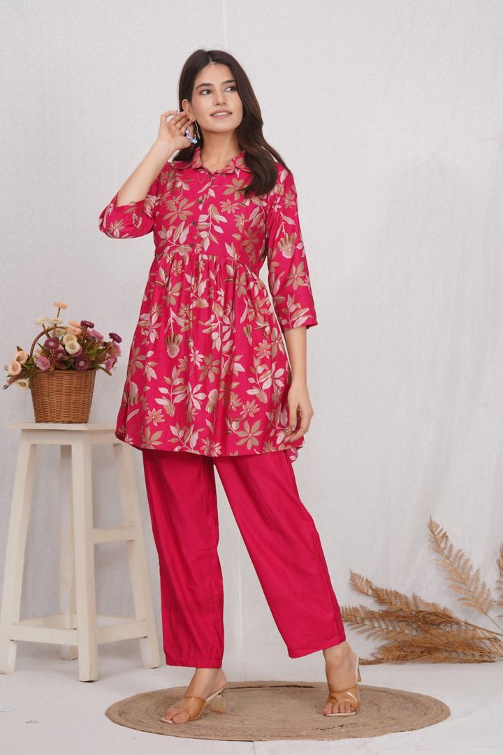 Bright Pink Maternity Coord Set
