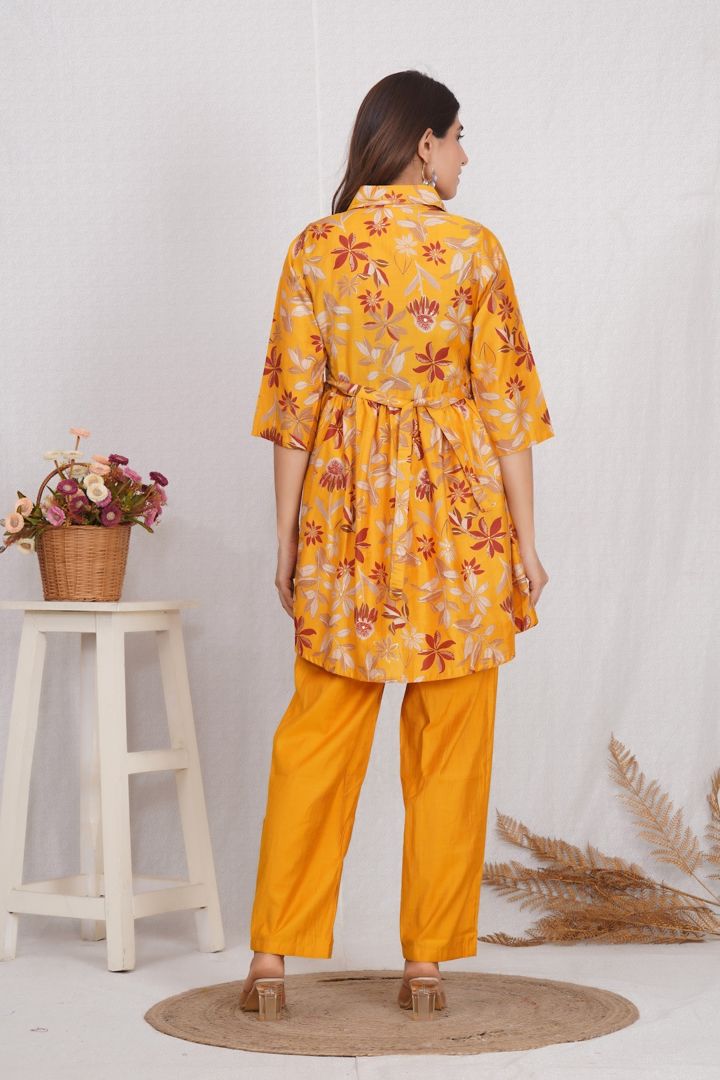 Turmeric Yellow Maternity Coord Set