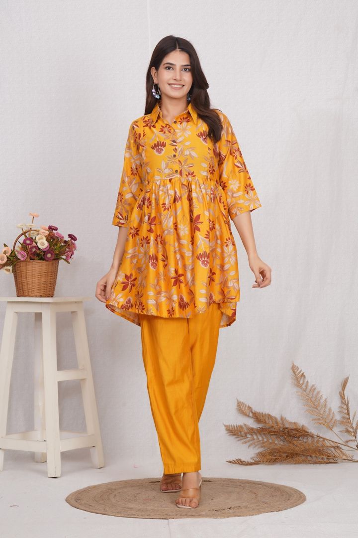 Turmeric Yellow Maternity Coord Set