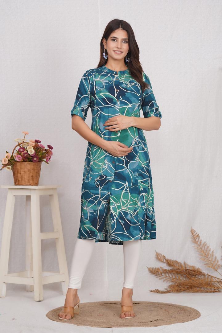 Sapphire Blue Feeding Kurti