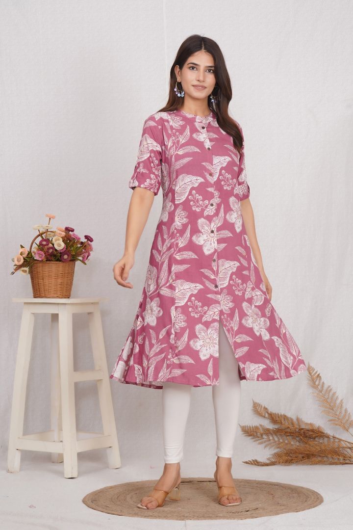 Dusty Brown Maternity Kurti