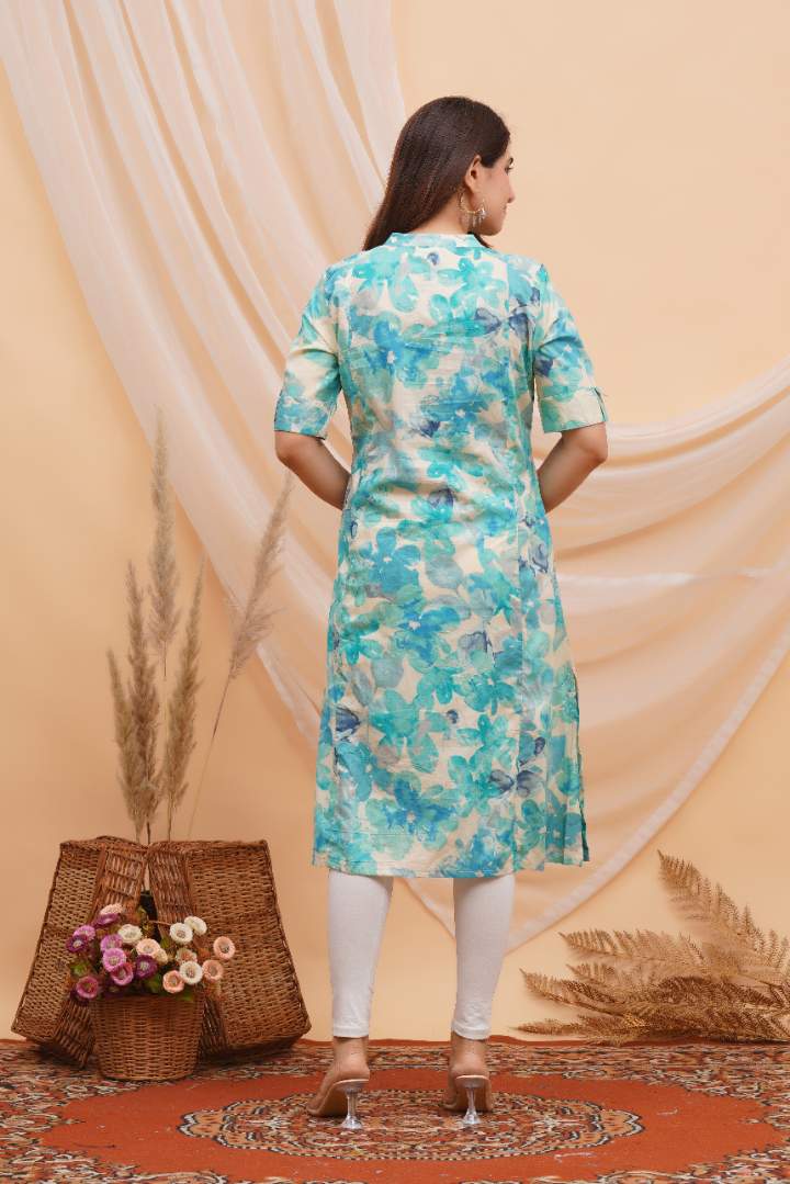Surf Blue Maternity A Line Kurta