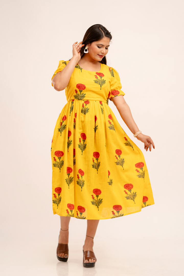 Mellow Yellow Zipless Feeding Dress