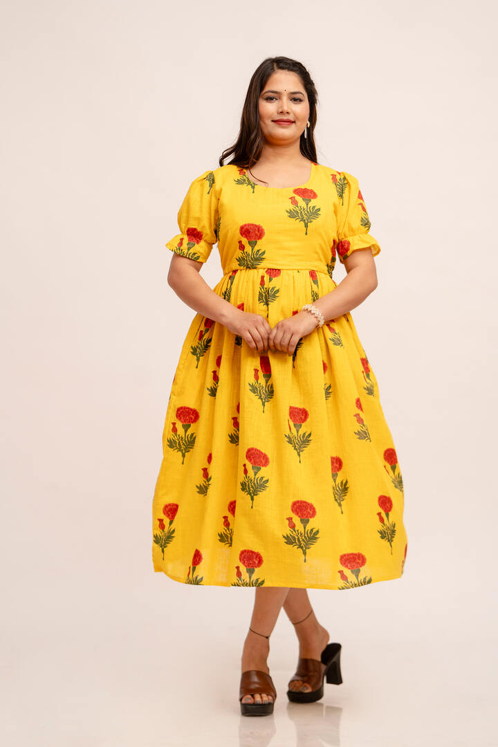 Mellow Yellow Zipless Feeding Dress