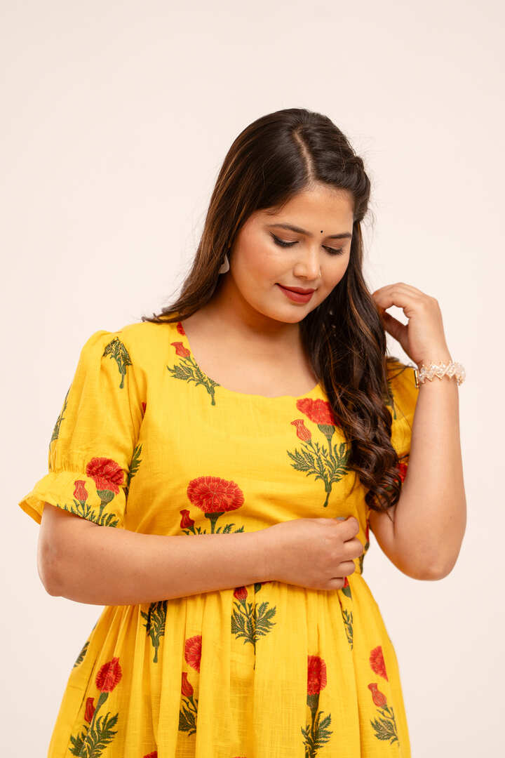 Mellow Yellow Zipless Feeding Dress