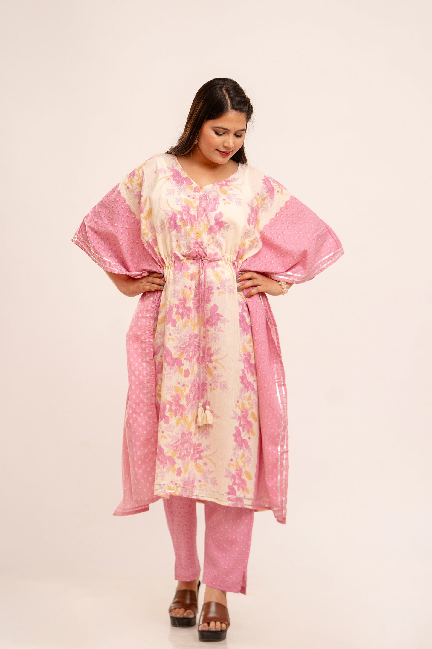 Lavendar Bloom Festive Postpartum Kaftan Set