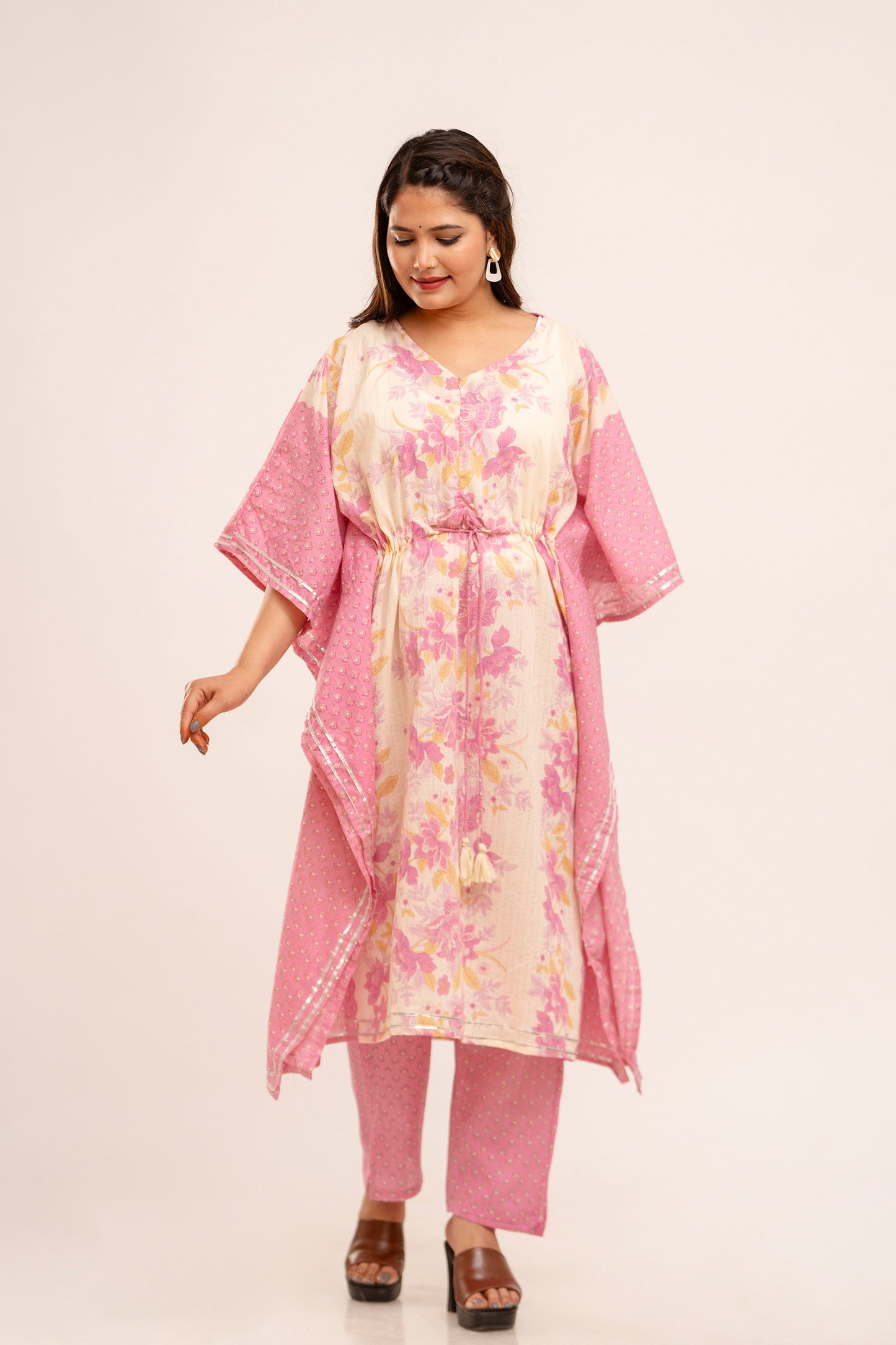 Lavendar Bloom Festive Postpartum Kaftan Set