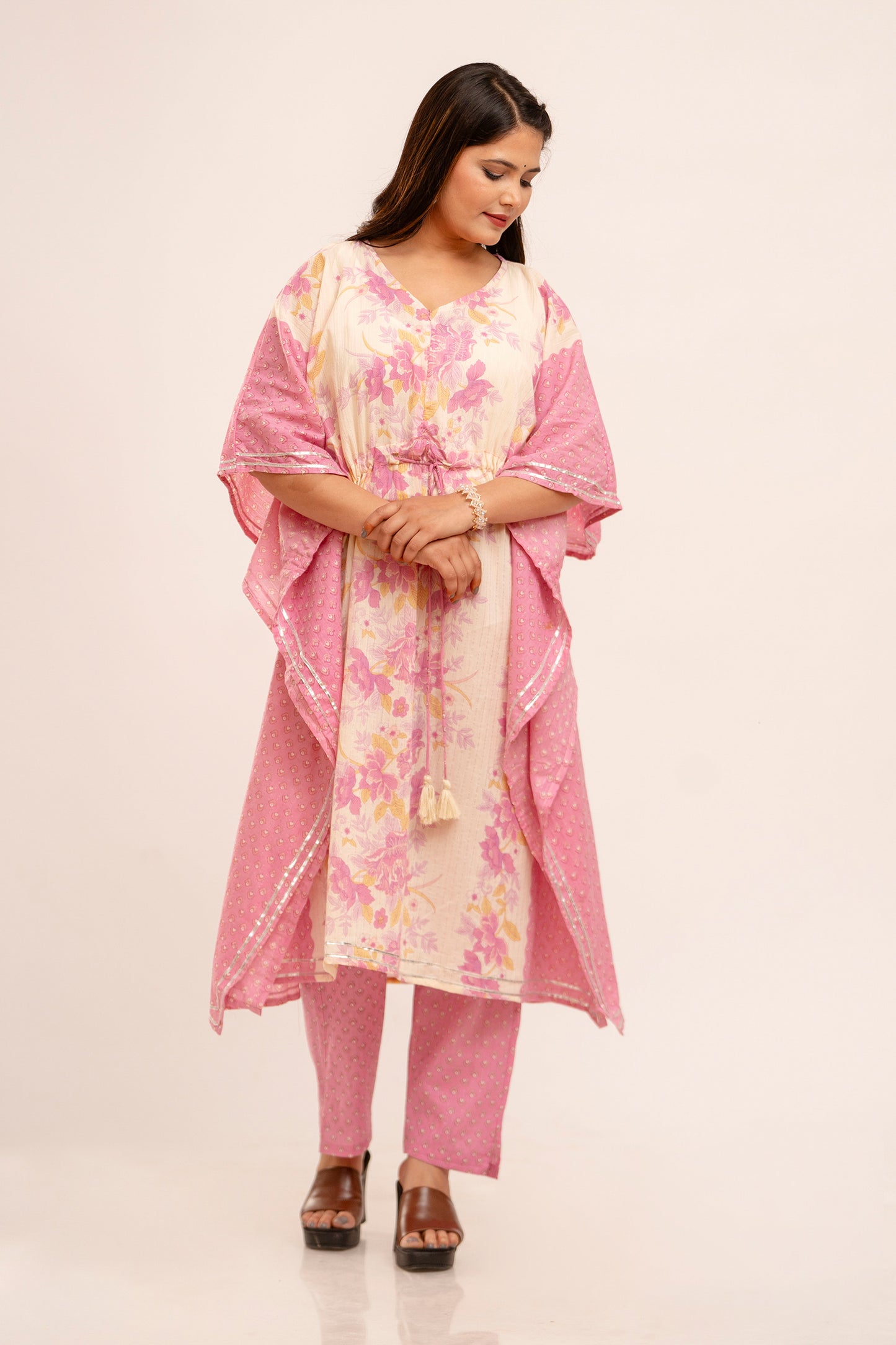 Lavendar Bloom Festive Postpartum Kaftan Set