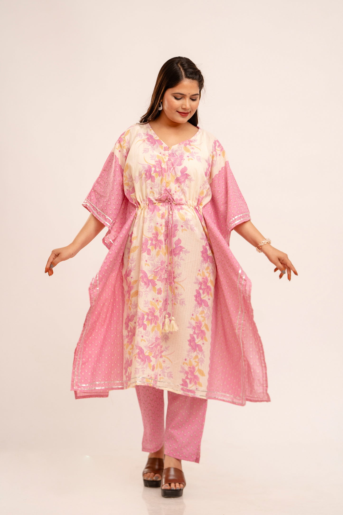 Lavendar Bloom Festive Postpartum Kaftan Set