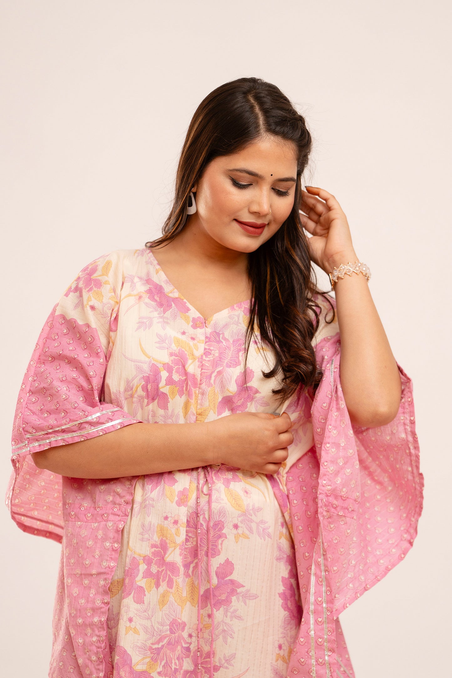 Lavendar Bloom Festive Postpartum Kaftan Set