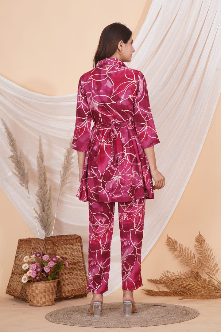 Magenta Pink Feeding Coord Set
