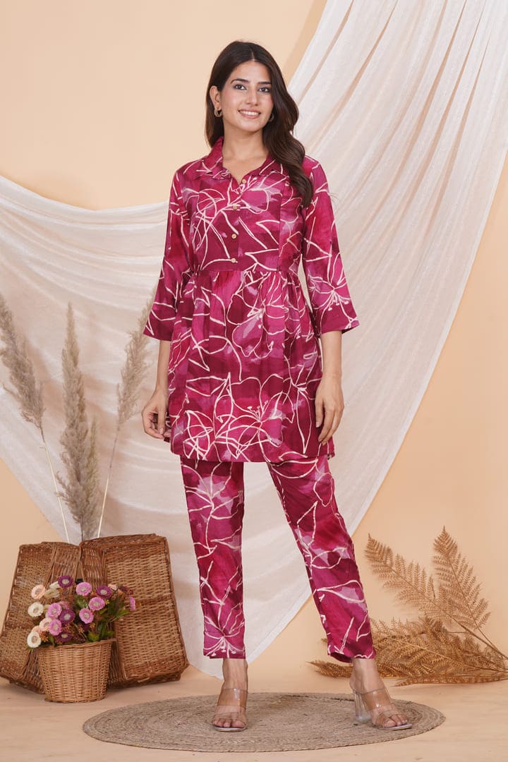 Magenta Pink Feeding Coord Set