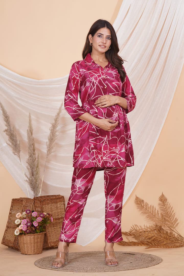 Magenta Pink Feeding Coord Set