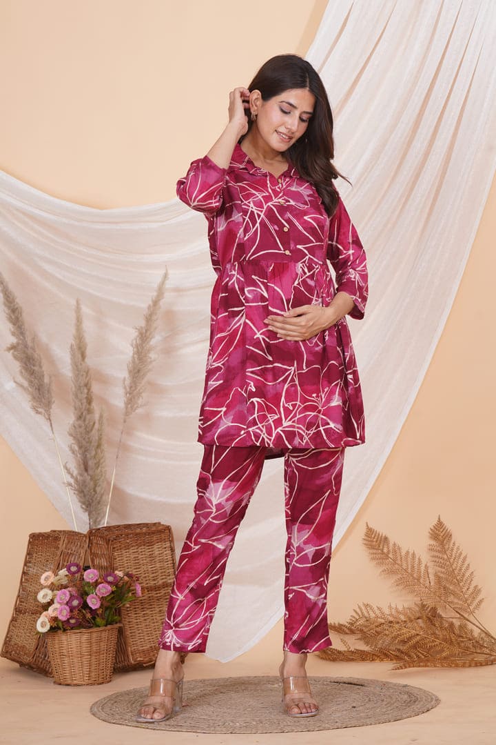 Magenta Pink Feeding Coord Set