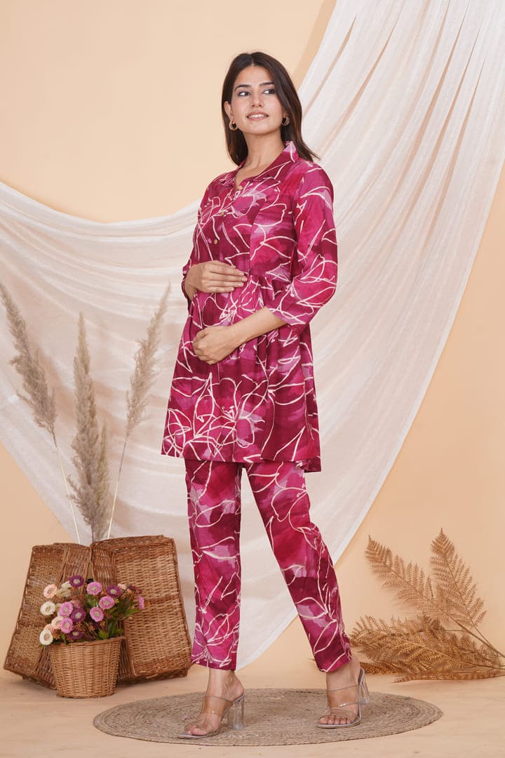 Magenta Pink Feeding Coord Set