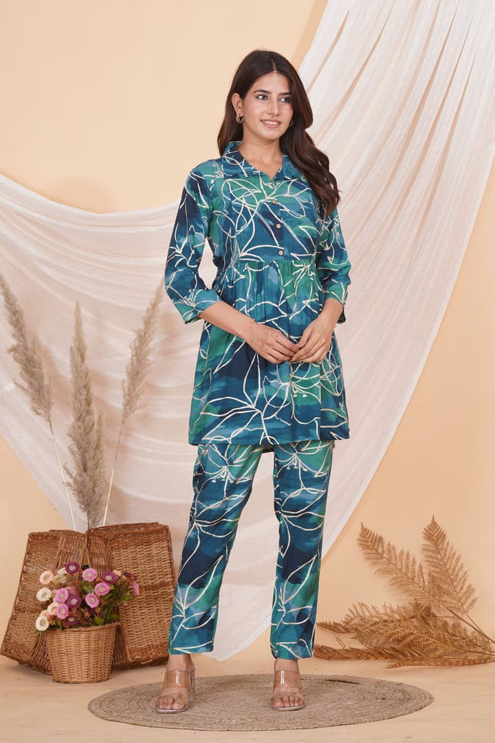 Sapphire Blue Maternity Coord Set