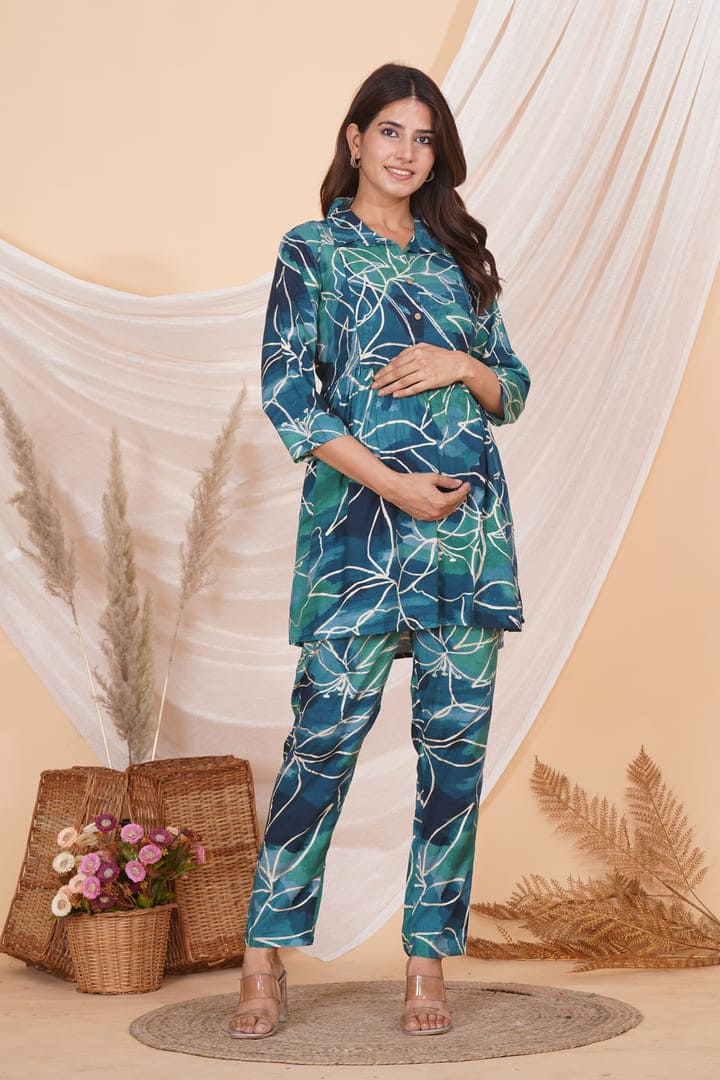 Sapphire Blue Maternity Coord Set