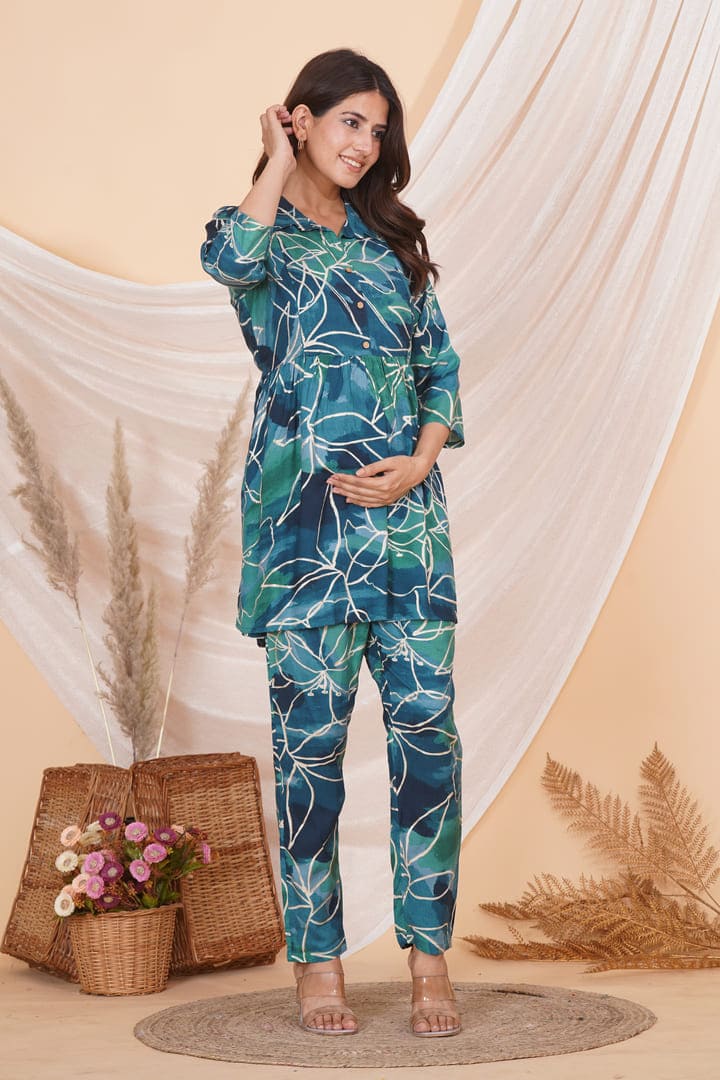 Sapphire Blue Maternity Coord Set
