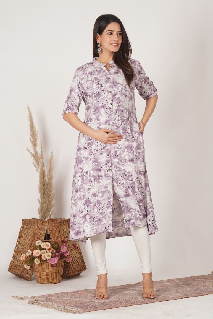 Heather Violet Feeding Kurta