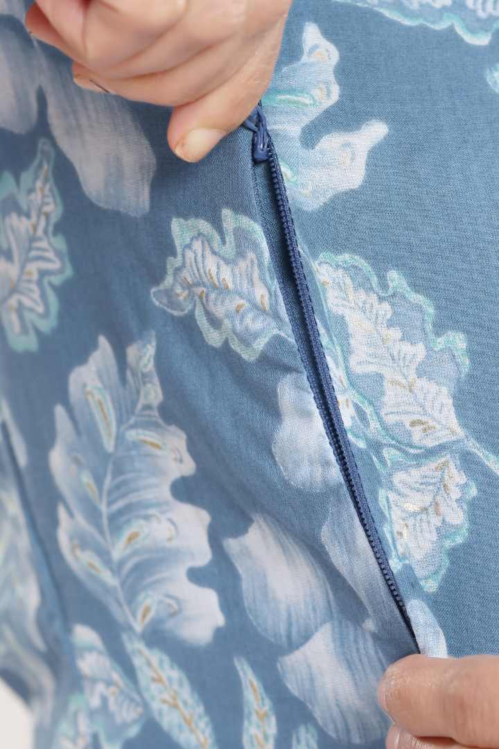 Greyish Blue Printed Feeding Kurta