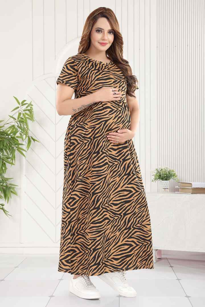 Animal Print Zipless Feeding Nightie