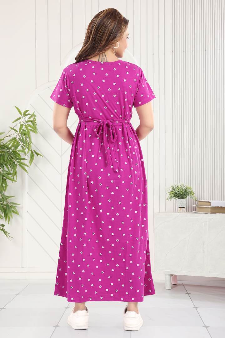 Grape Jam Foil Print Zipless Nightie