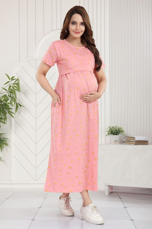 Orange Sorbet Heart Print Nightie