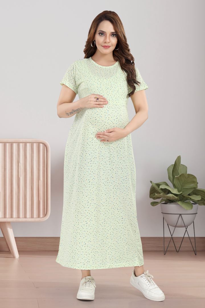 Ditsy All Over Printed Zipless Feeding Nightie