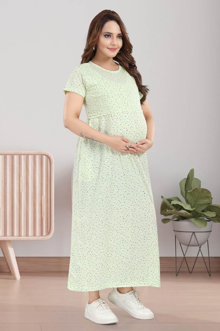 Ditsy All Over Printed Zipless Feeding Nightie