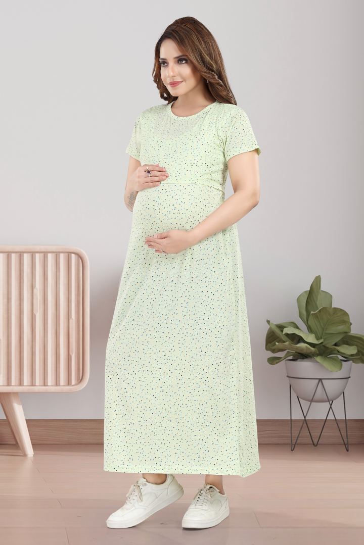 Ditsy All Over Printed Zipless Feeding Nightie