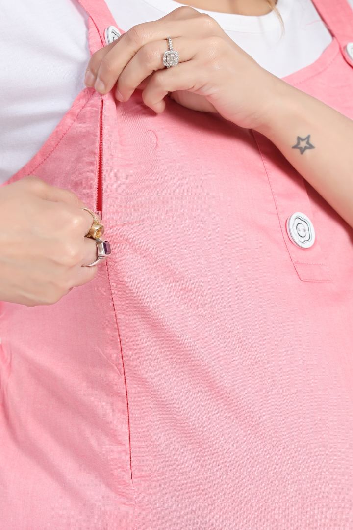 Taffy Pink Pinafore Feeding Dress