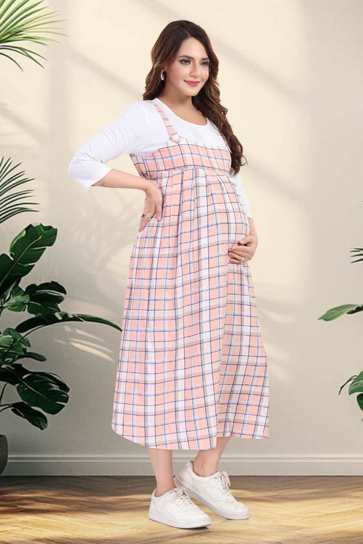 English Rose Chequered Feeding Dress
