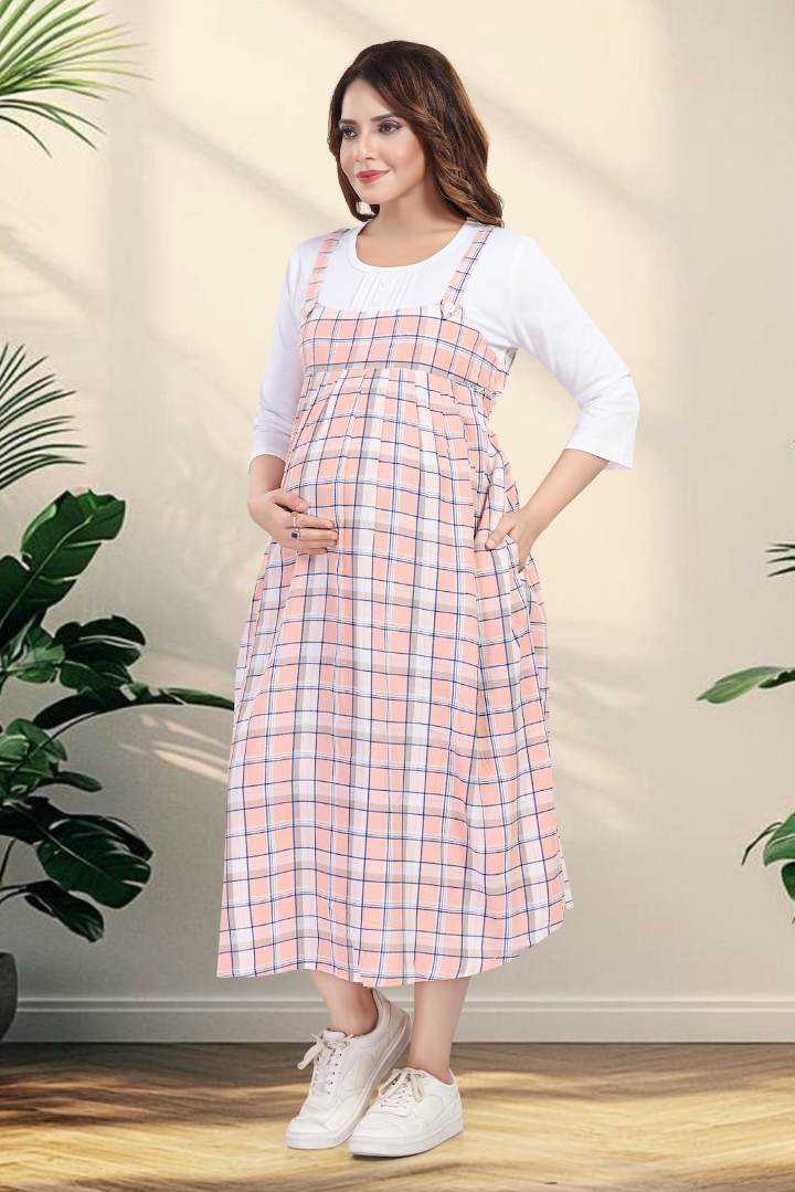 English Rose Chequered Feeding Dress