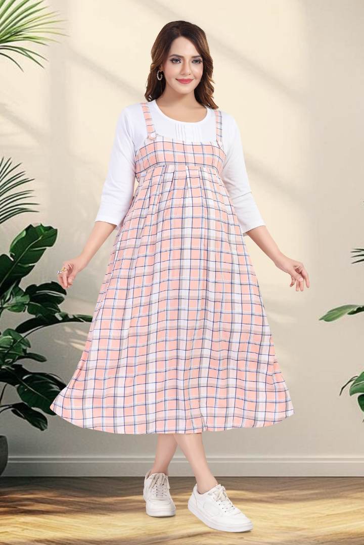 English Rose Chequered Feeding Dress