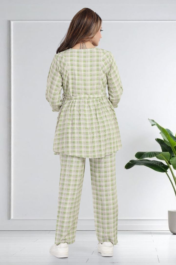 Pista Chequered Feeding Coord Set