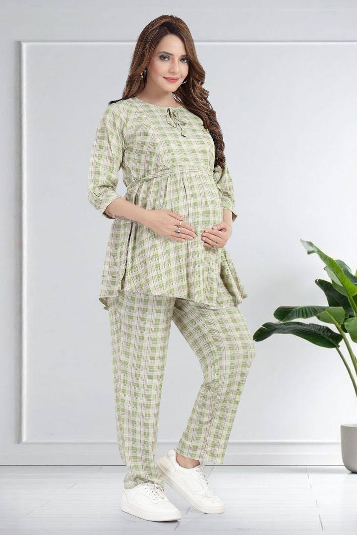 Pista Chequered Feeding Coord Set