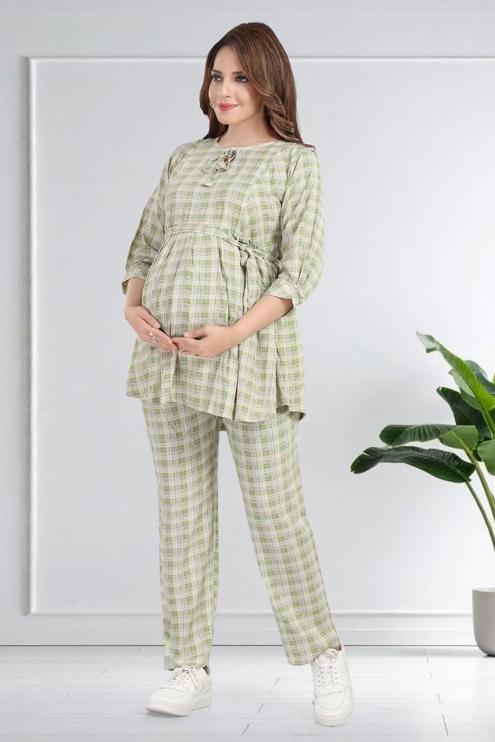 Pista Chequered Feeding Coord Set