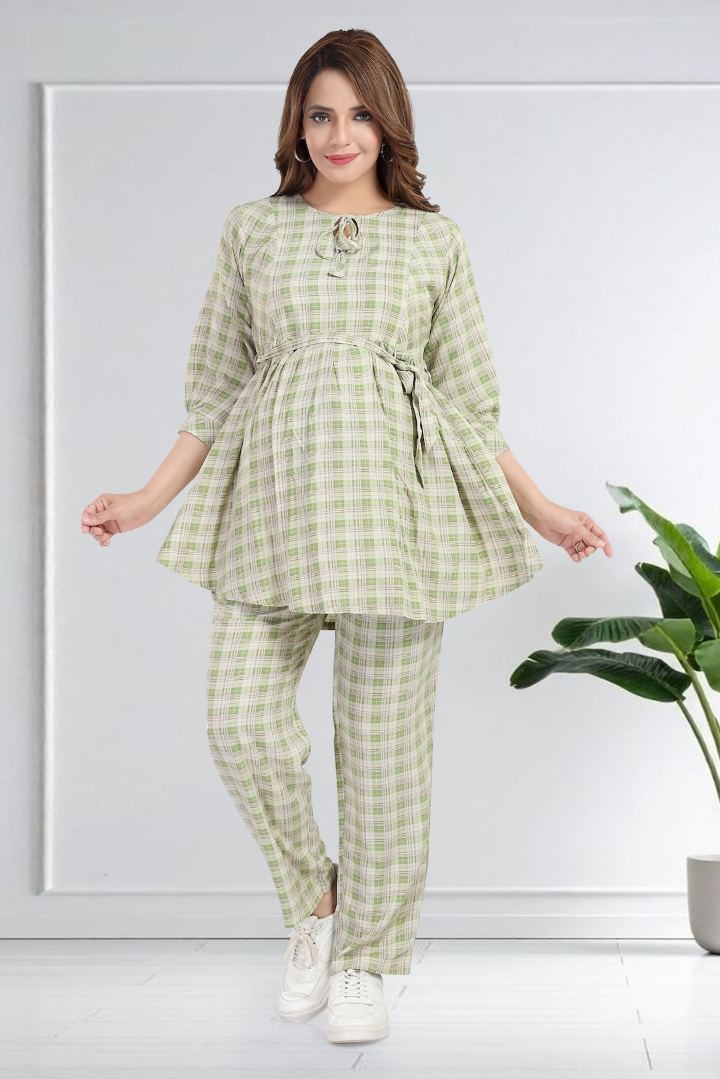 Pista Chequered Feeding Coord Set