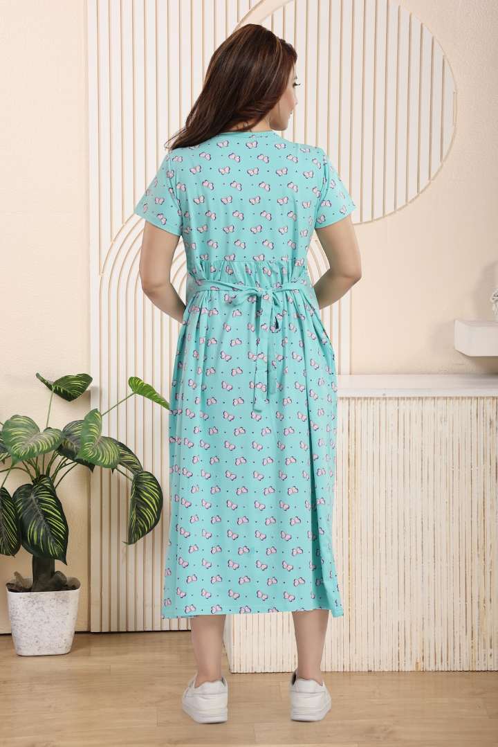 Boy Blue Butterfly Printed Nightie