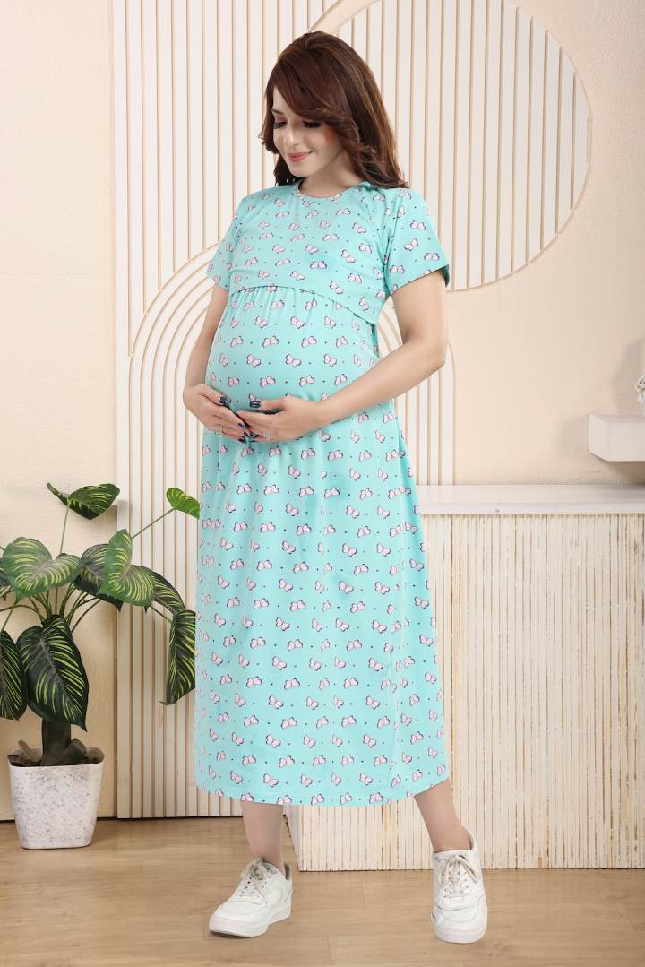 Boy Blue Butterfly Printed Nightie