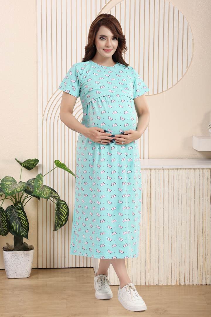 Boy Blue Butterfly Printed Nightie