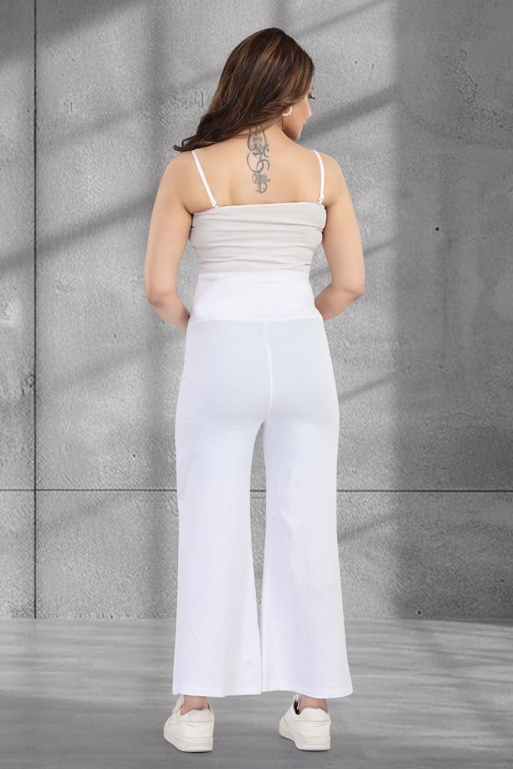 White Wide Leg Pregnancy Pant