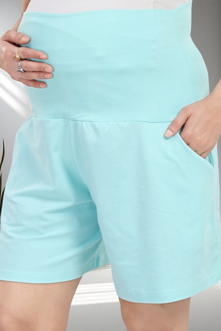 Pastel Mint Maternity Shorts