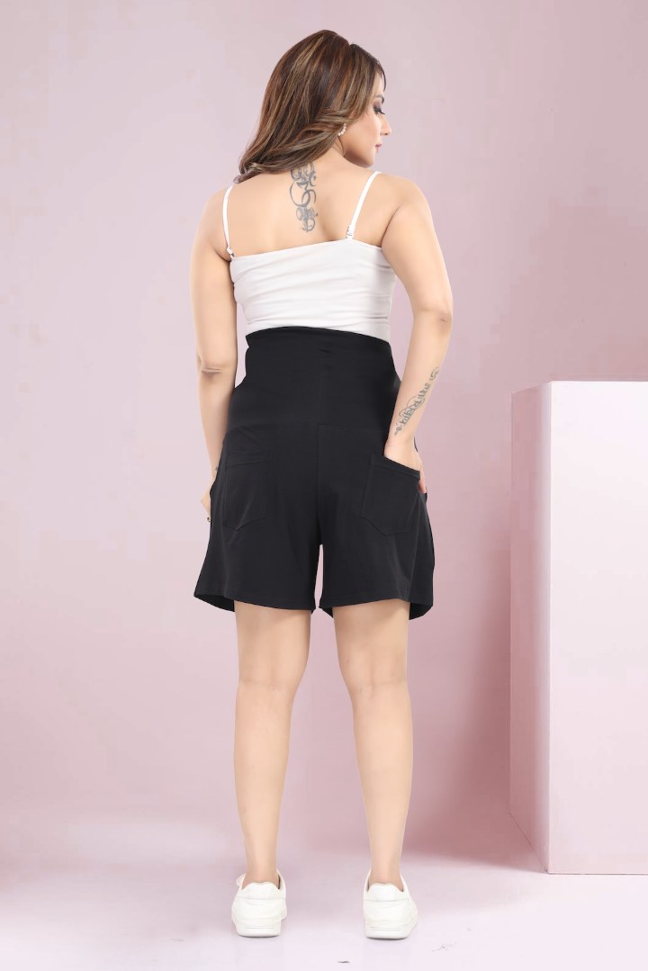 Jet Black Maternity Shorts